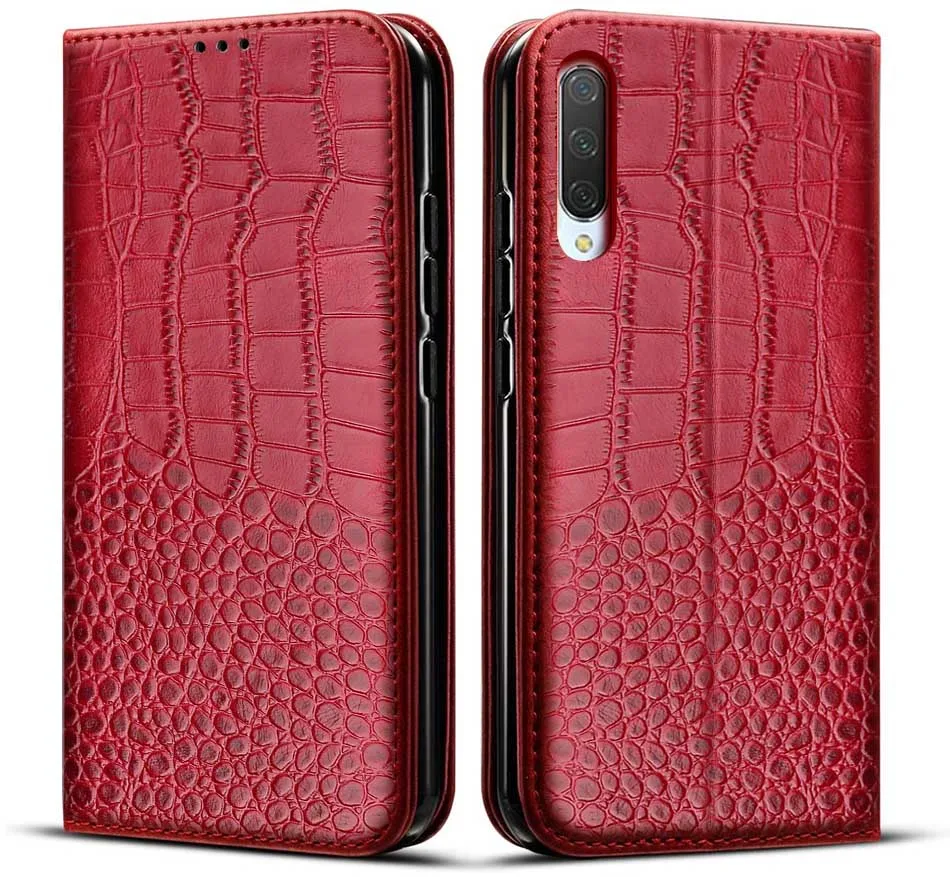 leather case for xiaomi case For Xiaomi MI A3 Case cover flip Crocodile texture leather coque For Xiomi MI A3 phone case Bags shockproof best phone cases for xiaomi Cases For Xiaomi