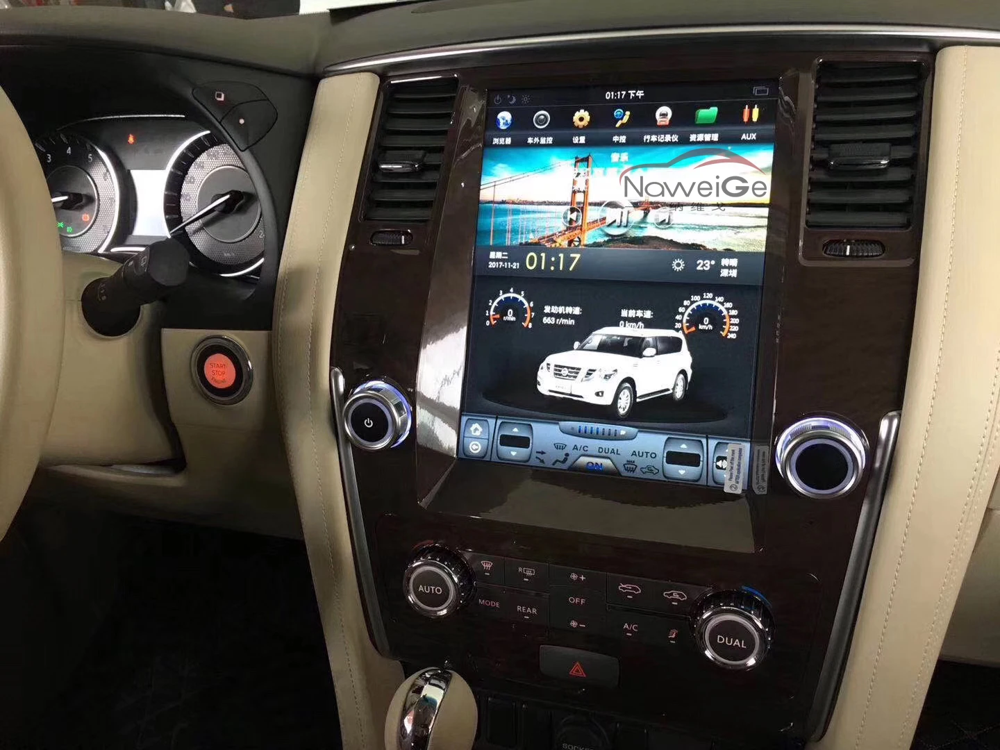 Tesla Android Screen Head Unit For Nissan Patrol/Royale/Armada/Y62 2010