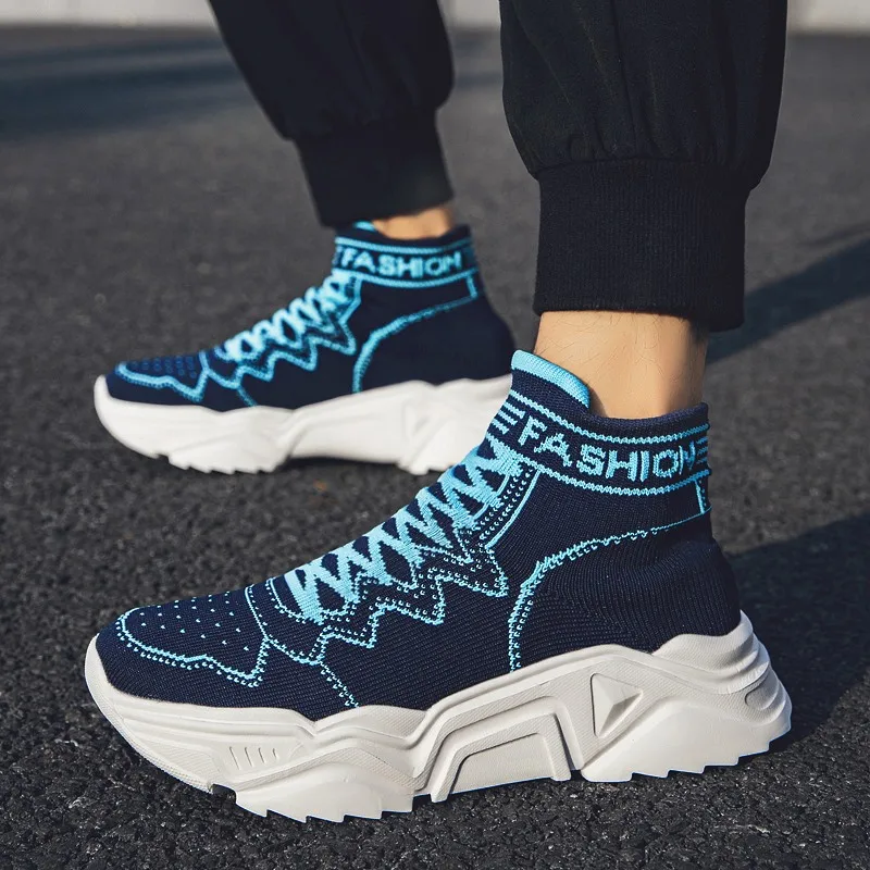 

Fashion Thick Bottom Men Sneakers Trend Outdoor Men Shoes Light Breathable Hot Sale Casual Shoes Popular Height Increasing Shoes
