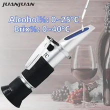 Рефрактометр Hangheld 0~ 40% БРИКС 0~ 25% спиртового сусла удельный вес пиво фруктовый сок вино сахар тестер с ATC скидка 30