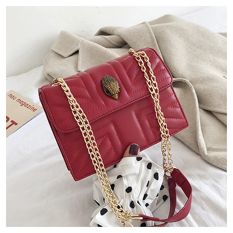 

2020 PU Leather Crossbody Chain Bags Women Travel Handbag Fashion Simple Shoulder Messenger Ladies Mini Flap Bag