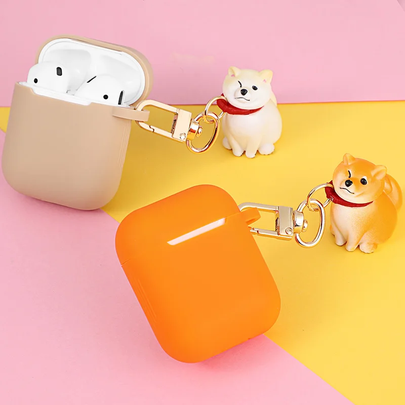 Cute Silicone Case for APPLE AirPods Protective Cartoon Funny Dog Soft Shell Wireless Bluetooth Earphone Headset Cover Bag | Электроника