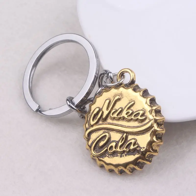 Серия игр Nuka Cola, красный брелок, персональный автомобильный брелок, брелок для бутылки, брелок для женщин и мужчин, уникальный подарок на день Святого Валентина