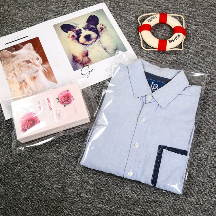 100PC/투명 대형 유리 OPP 종이 봉투, 셔츠, 티셔츠, 문구 및 선물 포장용 자체 접착 봉인 보석 가방