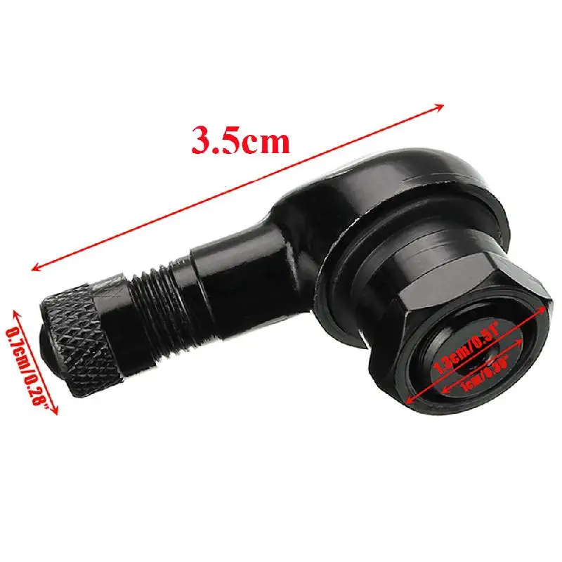 Черный стержень шины 22x CNC для мотоцикла с углом 90 градусов колеса бескамерный