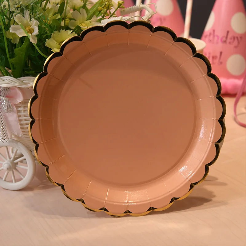 烫金粉7寸餐盘6只