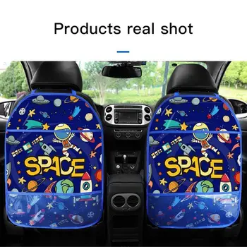 

Backseat Car Seat Cover Organizer Kick Mats Back Seat Protector Children Cartoon Rear Anti Kick Mat