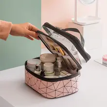 Cosmetic Bag Large-capacity ins Storage Bag Senior Travel Portable Outing Portable Transparent Layered Cosmetic Case