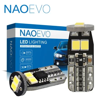 

NAOEVO W5W LED CANBUS T10 NO Error 1.6W 12V 400Lm Super Bright 194 For Golf Car interior light 2835 Chip White Amber Dome Lamp