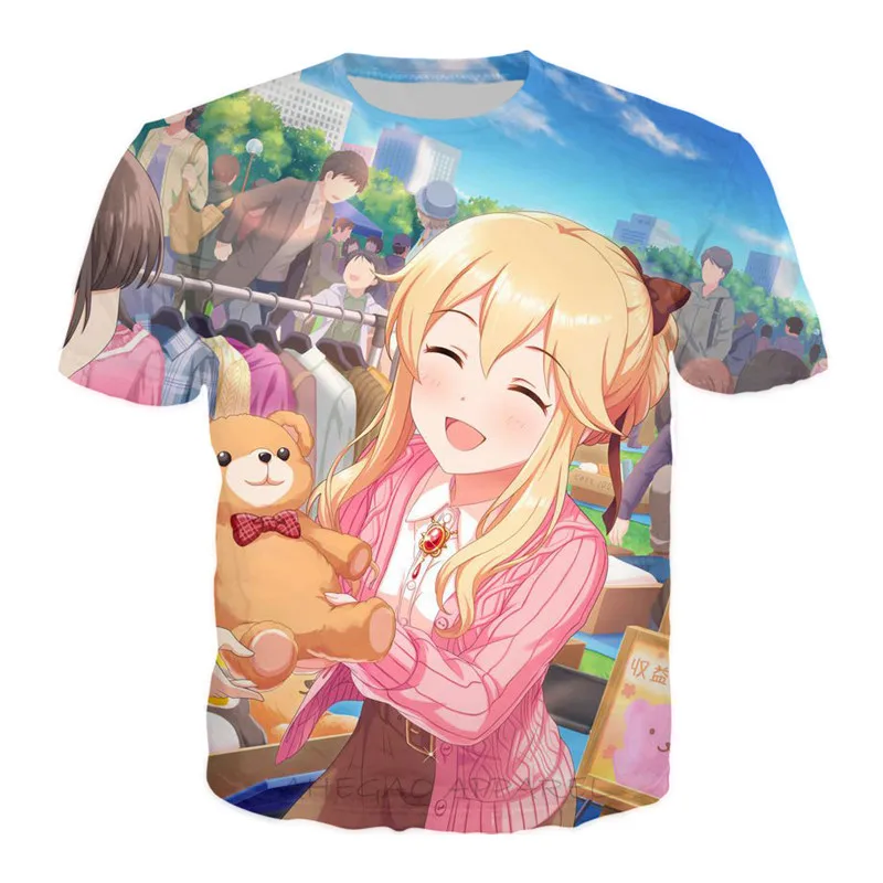 Забавная футболка для косплея аниме Новая летняя футболка Harajuku Kawaii для девочек с коротким рукавом-рубашка хипстер хип хоп Женская/Мужская Уличная футболка