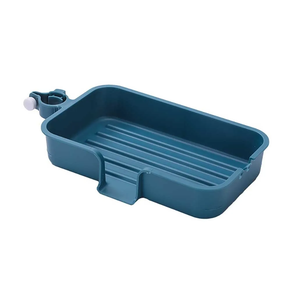 Кухонная сушилка, креативная регулируемая стойка для хранения раковины, вешалка для полотенец, подвесная корзина, высококачественный кухонный Органайзер из пластика - Цвет: Blue