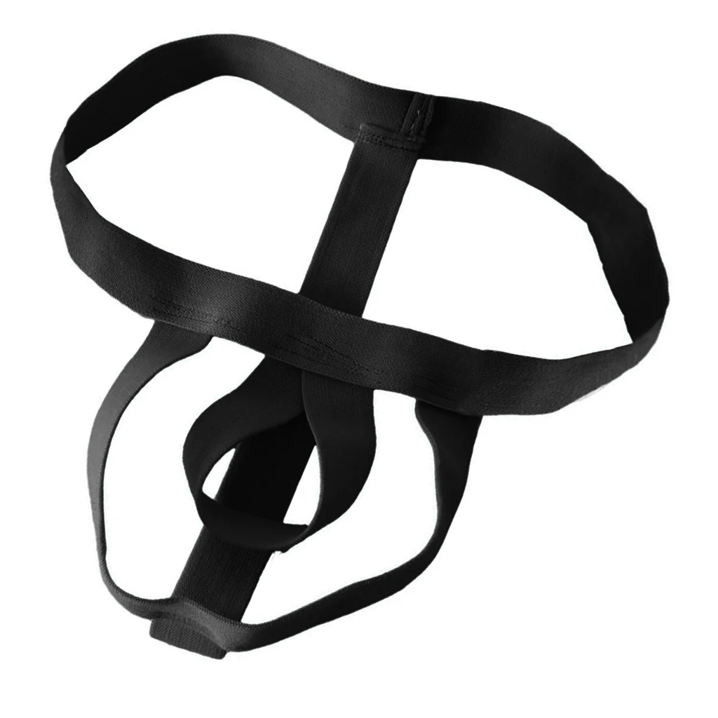 2pcs Mens Green Black G-string Underwear Hollow Hole Jockstrap Thongs Briefs