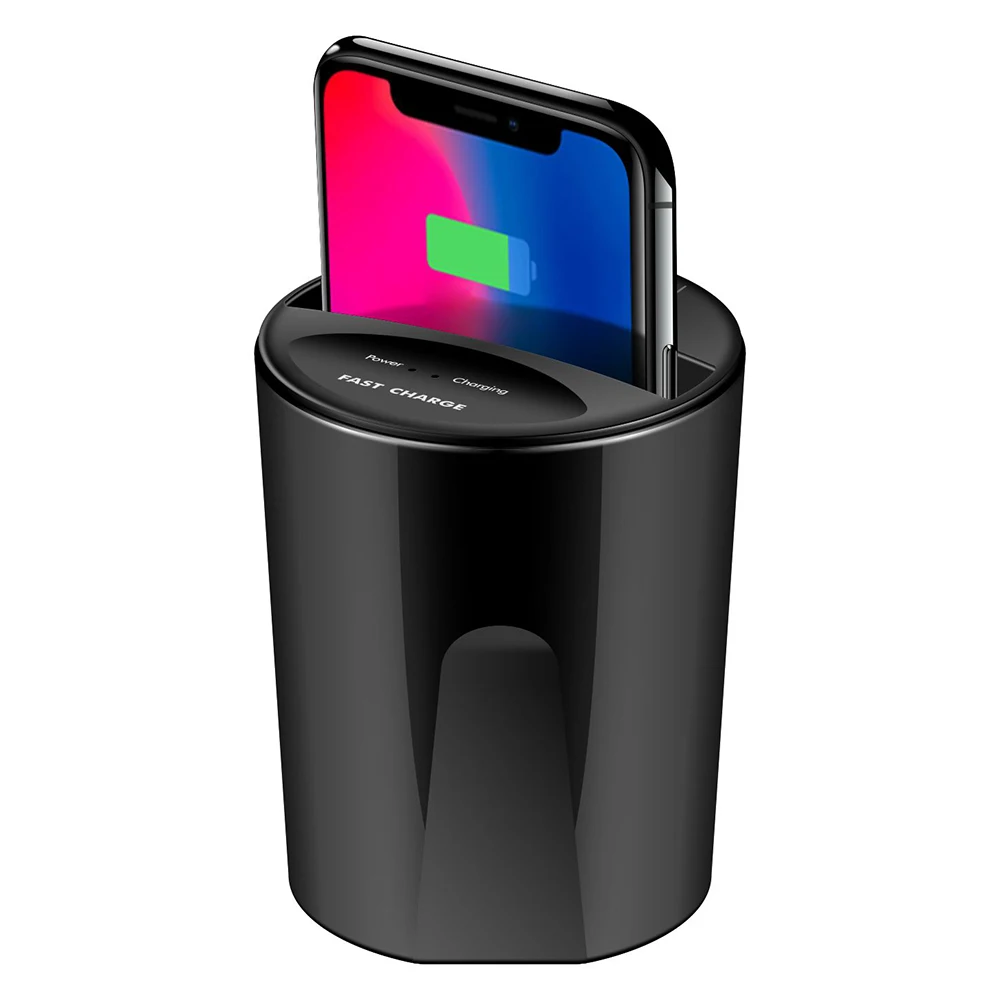 

10W Wireless Charger Car Charger Cup for iPhone 12 Pro XS XR/X/8 SAMSUNG Galaxy S9/S8/Note10/Note9 car Cup Charging holder