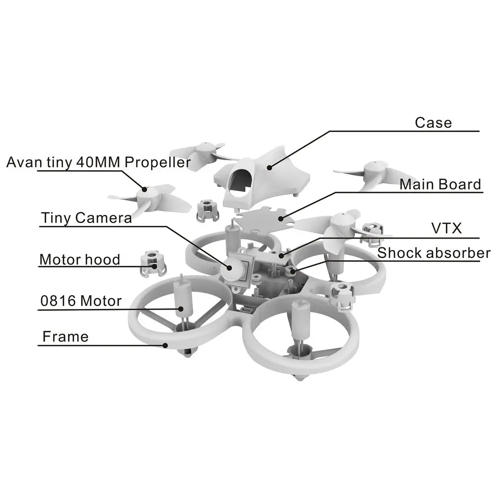 Emax EZ Pilot для начинающих в помещении FPV гоночный Дрон беспилотный двигатель самолет с 600TVL CMOS камерой 37CH 25mW Радиоуправляемый Дрон RTF