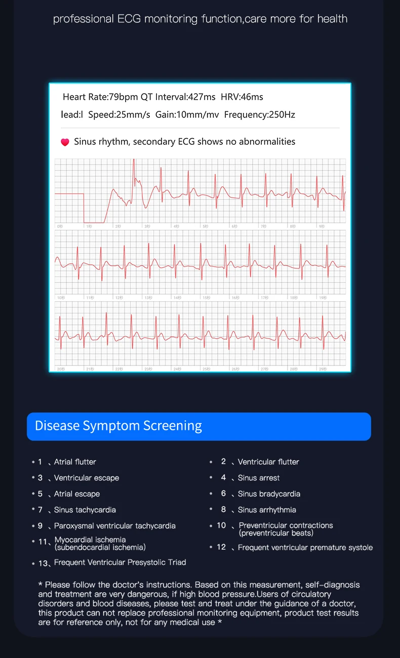 P10 Sport Smart Bracelet Blood Pressure Oxygen Heart Rate Monitor ECG Band Activity Tracker Waterproof HRV Healthy Index