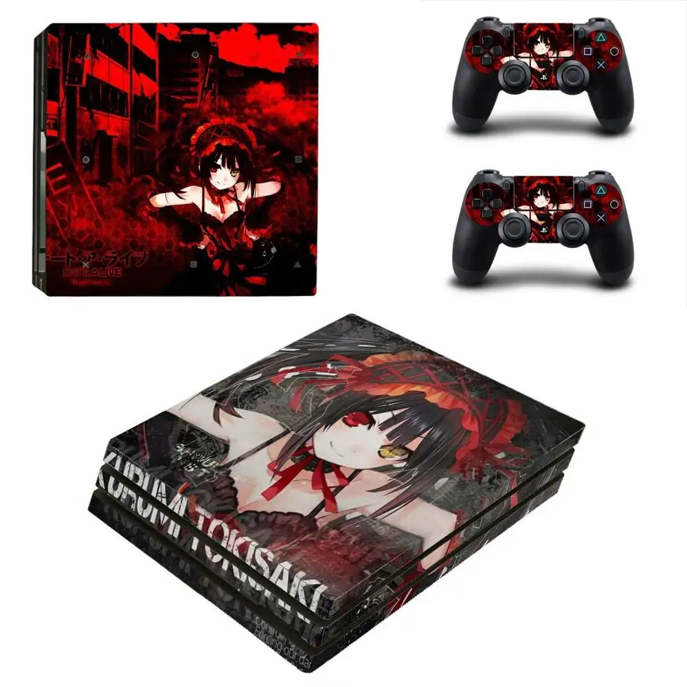 YSP4P-0770 Kurumi Tokisaki PS4 Pro стикер s PS 4 Play station 4 Pro виниловые наклейки для playstation 4 Pro консоли и контроллера - Цвет: YSP4P-0770