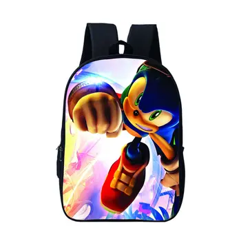 

New Arrival Cartoon Sonic Printing Boys Girls School Backpack School Bag Children Mochilas Escolares Bolsa Freeship