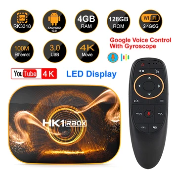 

HK1 RBOX R1 Smart TV Box Android 10 RK3318 Quad Core TV Box 4K 3D Neflix Google Youtube Media Player 4GB RAM 128GB 64GB 32GB ROM