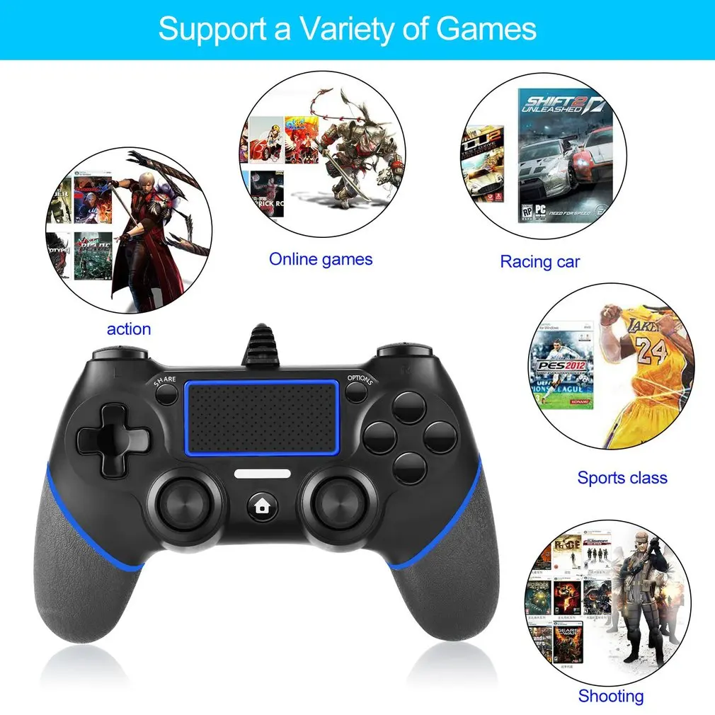 USB проводной игровой контроллер для sony playstation 4 джойстик игровой джойстик компьютерный мобильный телефон геймер геймпад игровая ручка