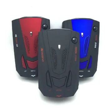 Car Radar Detector V7 Cobra 16 Band 360 Car Anti-Police GPS Camera Laser Radar Detector Voice Alert Speed Control Detector