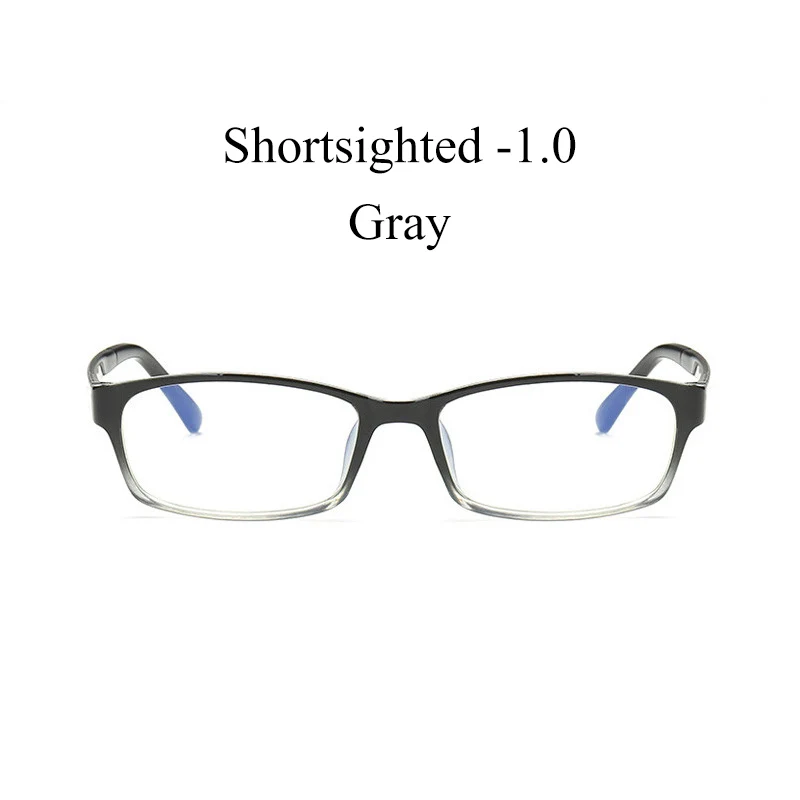 IBOODE анти голубой свет близорукость очки для женщин и мужчин готовые близорукие очки женские мужские очки для близоруких очков - Цвет оправы: Gray Myopia 1.0