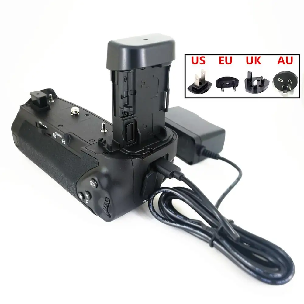 Supporto Batteria Impugnatura Verticale Per Fotocamera Canon Eos R Per Contenere 2 Pezzi Lp-E6 Lp-E6N Sostituire Bg-E22 E6 E6N