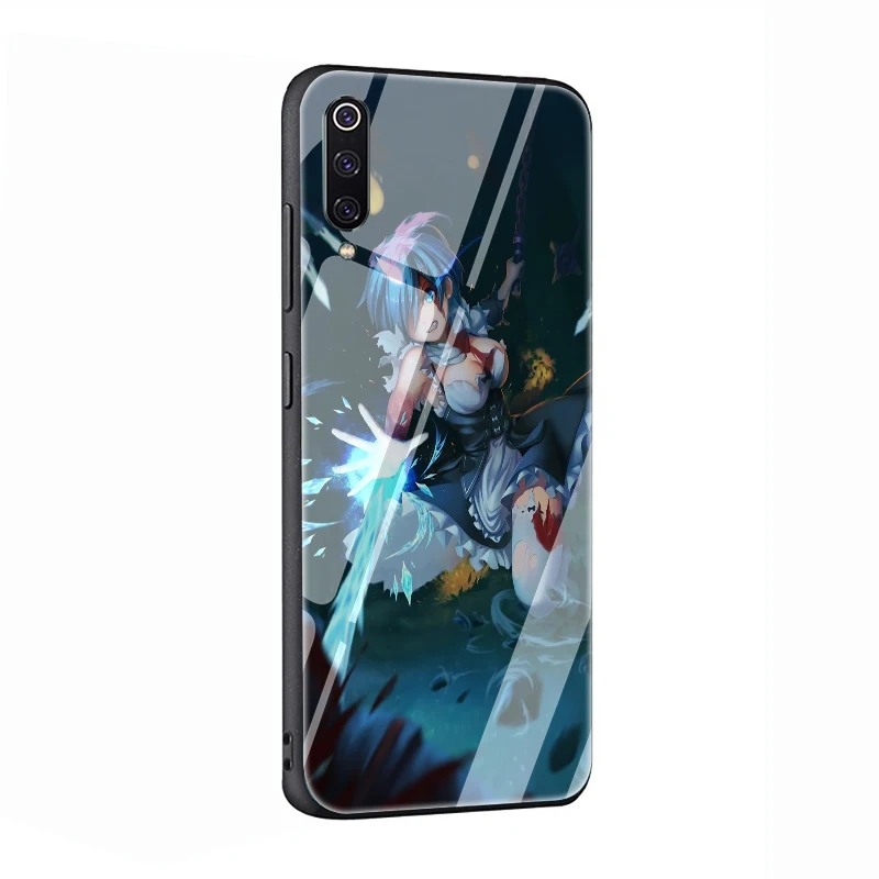 G7 EWAU аниме ноль rem чехол из закаленного стекла для телефона для Xiaomi 5X6X8 Lite 9 A1 A2 F1 Redmi 4X 6A Примечание 5 6 7 pro - Цвет: G7