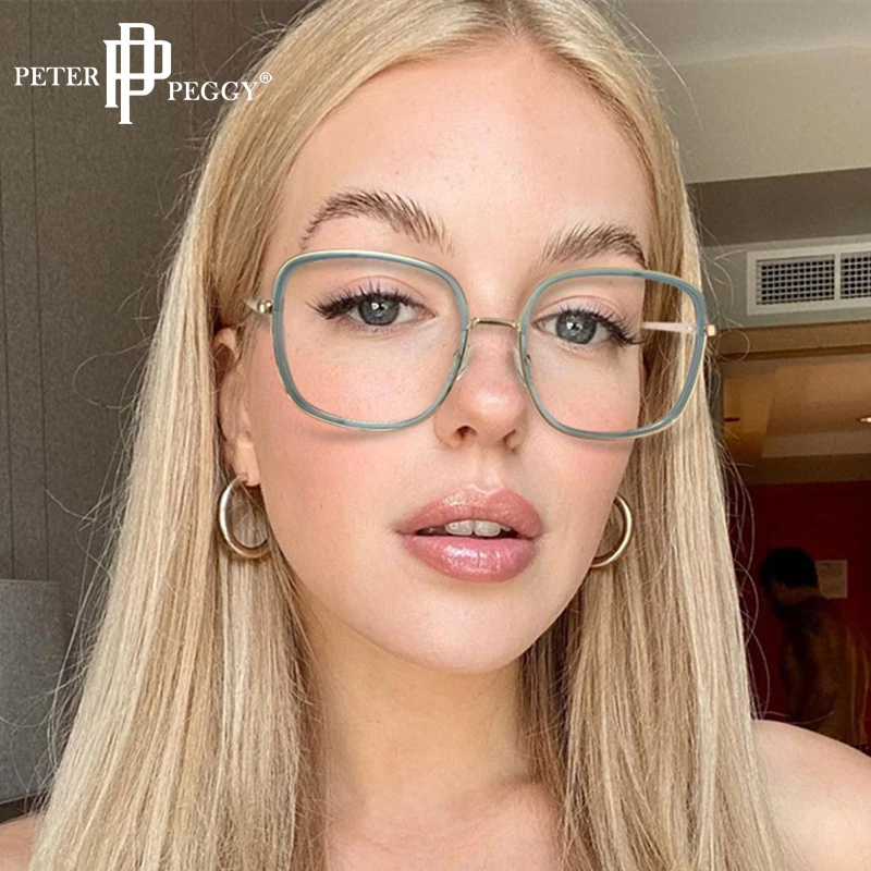 Big Frame Square Anti blue Light Glasses Frame Oversized Computer