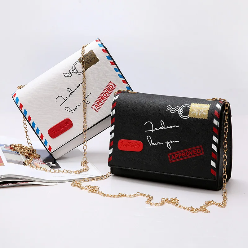 

Bag Women's 2019 New Style Printed Chain Square Sling Bag Korean-style GIRL'S Versatile Bag Shoulder WOMEN'S Bag Fashion