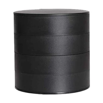 

Four-Layer Jewelry Box Jewelry Storage Box 360 Degree Rotating Earrings Ring Storage Box with Mirror Makeup Box