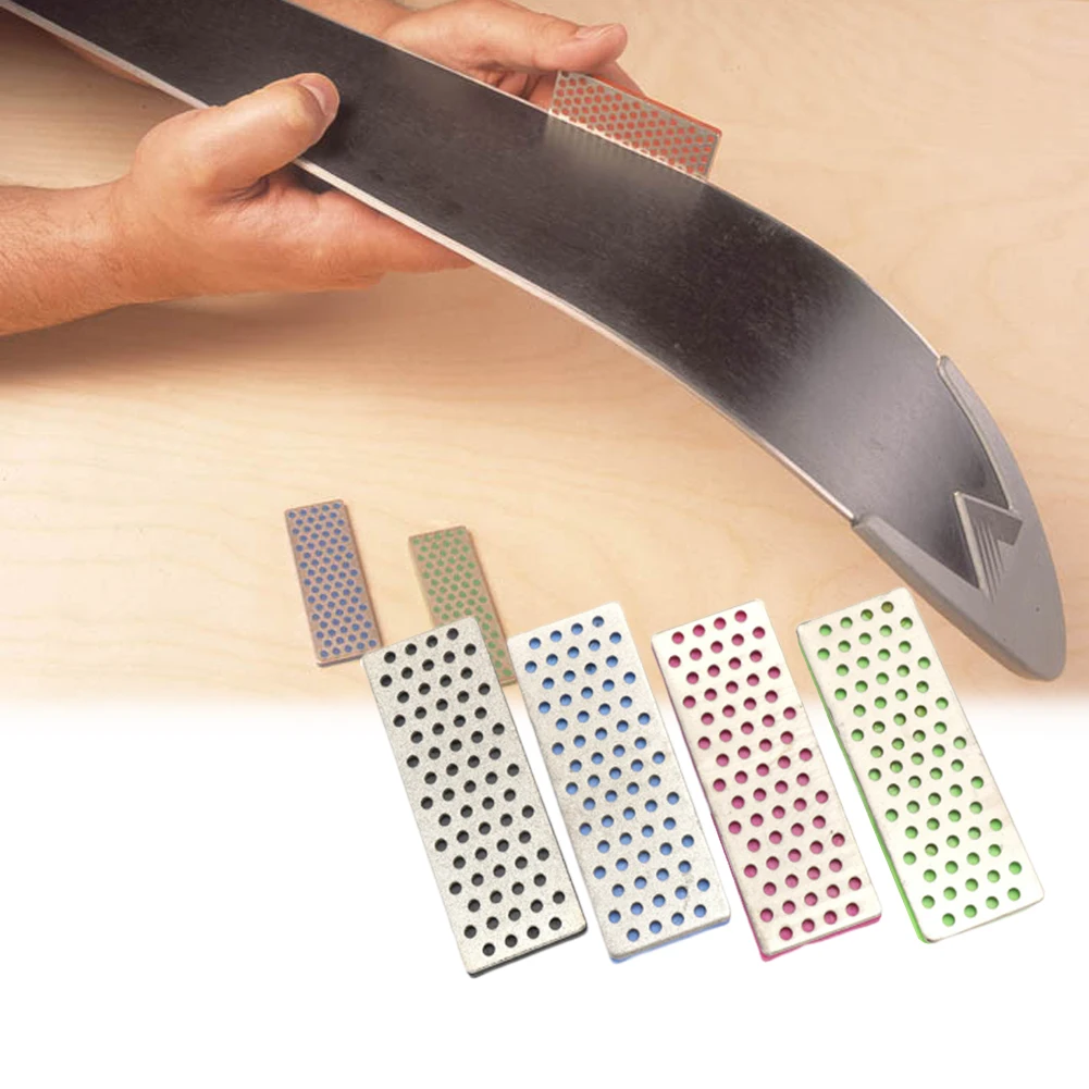 4PCS/Set Knife Blade Millstone Professional Hard Portable Sharpener Durable Outdoor Tool Repairing Diamond For Ski Edges Compact