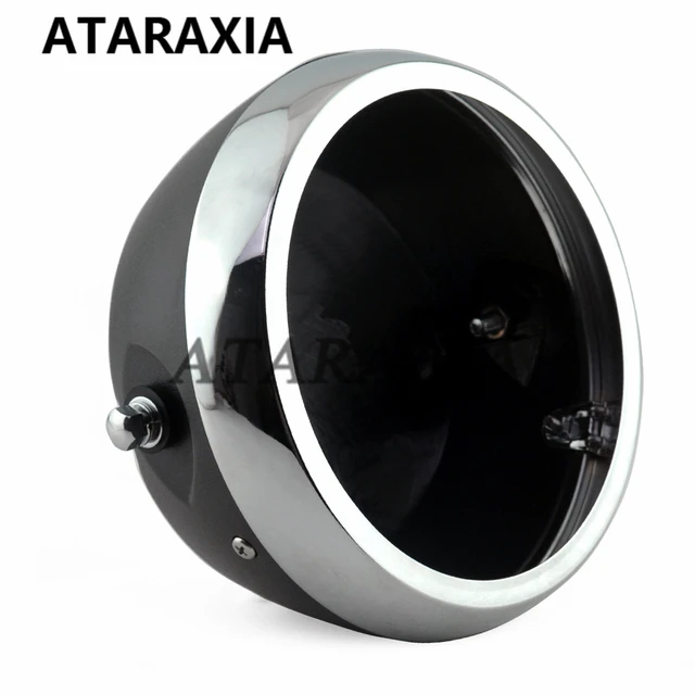 Boîtier de phare de moto LED rond de 7 pouces, montage latéral, couvercle  de phare, coque de phare pour Harley - AliExpress