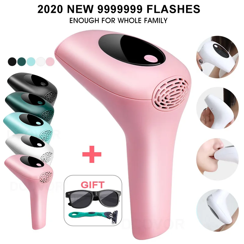 2020 nuevo 999999 Flashes depiladora láser indolora IPL fotodepiladora depilación depiladora permanente LCD pantalla depiladora