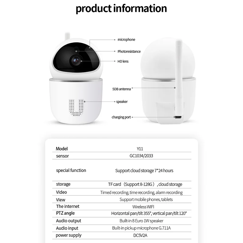 IP камера для домашней системы безопасности Wi Fi 1080P 720P|Камеры видеонаблюдения| |