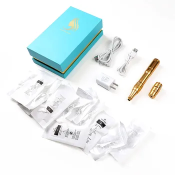 

Permanent Makeup Kit New Design Wireless Tattoo Set Eyebrow Lip Microblading Pen Rotary Tattoo Machine Cartridge Needles