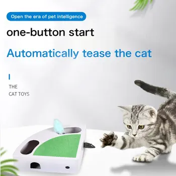 

Pet Cat Hidden Cake Mouse Cat Toy Fully Automatic Multifunctional Cat Bite-Resistant Timing Cake Shaped Toys Funny Cute Products