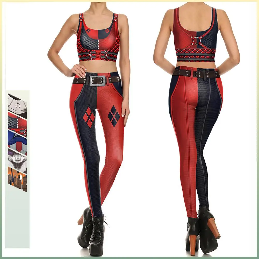 Hot Selling Robot Printed Sleeveless Vest Two Piece Elastic Set Plus Size Pants Gothic Women Trousers Joggers | Женская одежда
