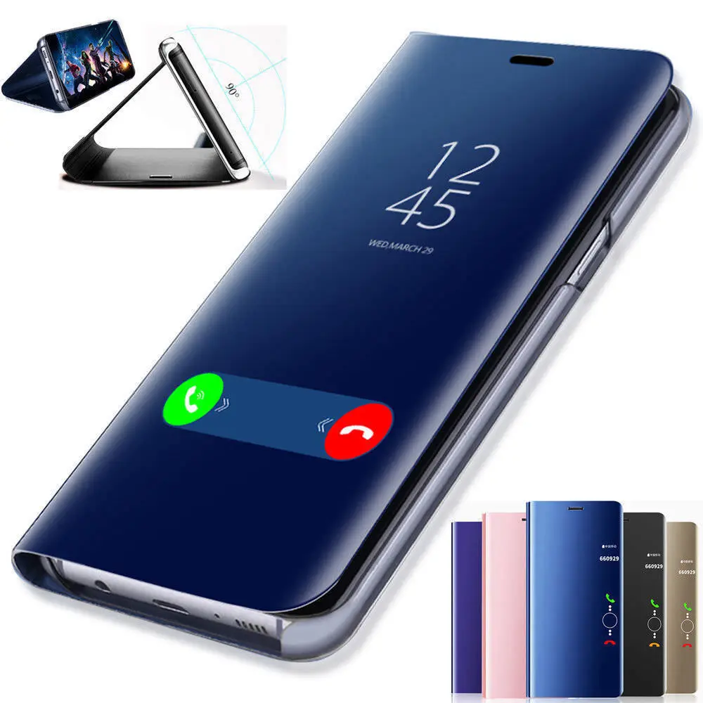 

LAPOPNUT Case for Iphone 11 Pro Xs Max Xr X 7 8 Plus 6 6s Full Body Protection Electroplate Plating Mirror Cover Kickstand Coque