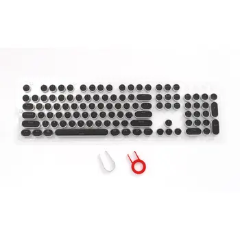 

Replacement Punk Double Injection Keycap 104 Keys Dirtyproof Backlight Round Shaped PBT for Mechanical Keyboards