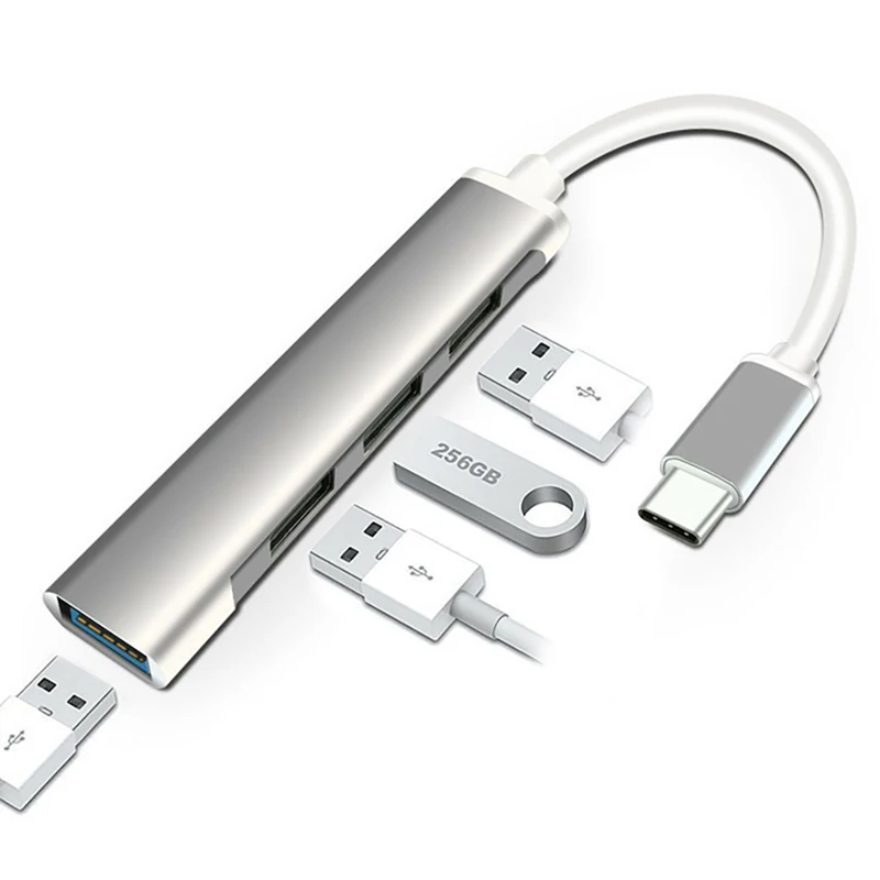 

USB C HUB 3.0 Type C 3.1 4 Port Multi Splitter Adapter OTG For laptop Pro 13 15 Air Pro PC Computer Accessories