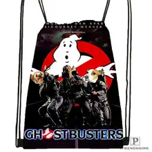 Custom ghostbusters походная сумка на шнурке милый рюкзак для детей(черная спинка) 31x40 см#20180611-02-81