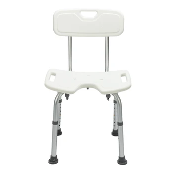 

Hygienic Shower Seat , Adjustable Bath Seat, Slip Resistant Shower Chair With Removable Back Rest White