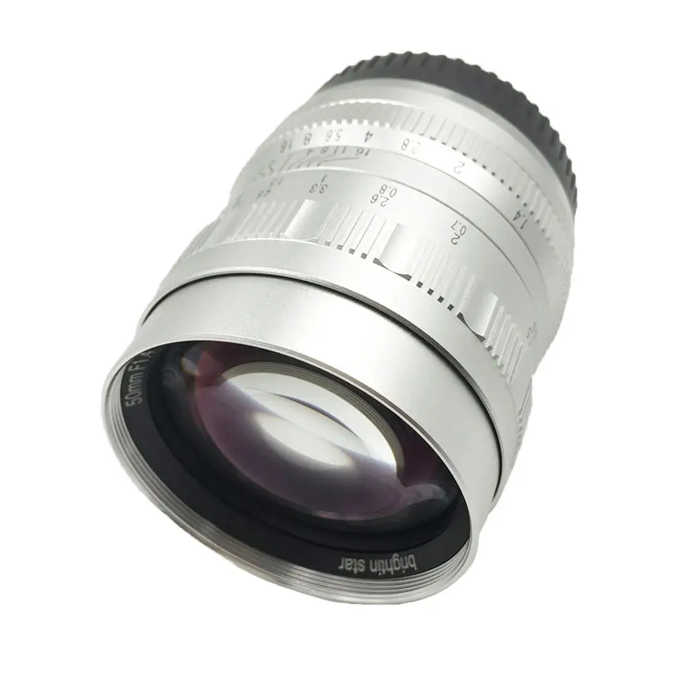 Brightin star 50 мм F1.4 с большой апертурой, с ручным фокусом, с фиксированным объективом, с беззеркальным объективом для камеры Fuji FX-mount APS-C