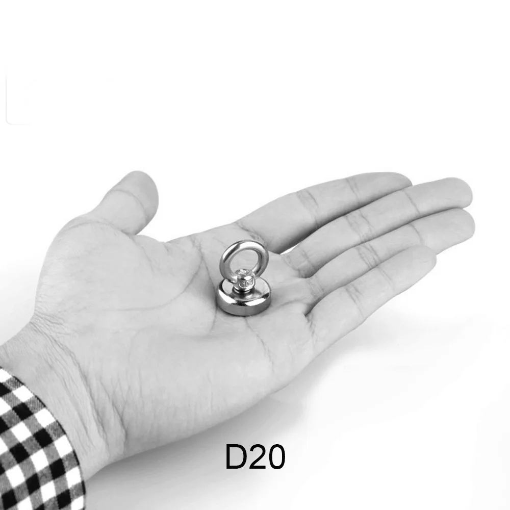 1 ~ 20 Pz D20 Disco Forte Magnete Pot Magnete Da Pesca Salvataggio Anello Di Pesca Magneti D20 Magneti Magnetici Potenti Permanenti