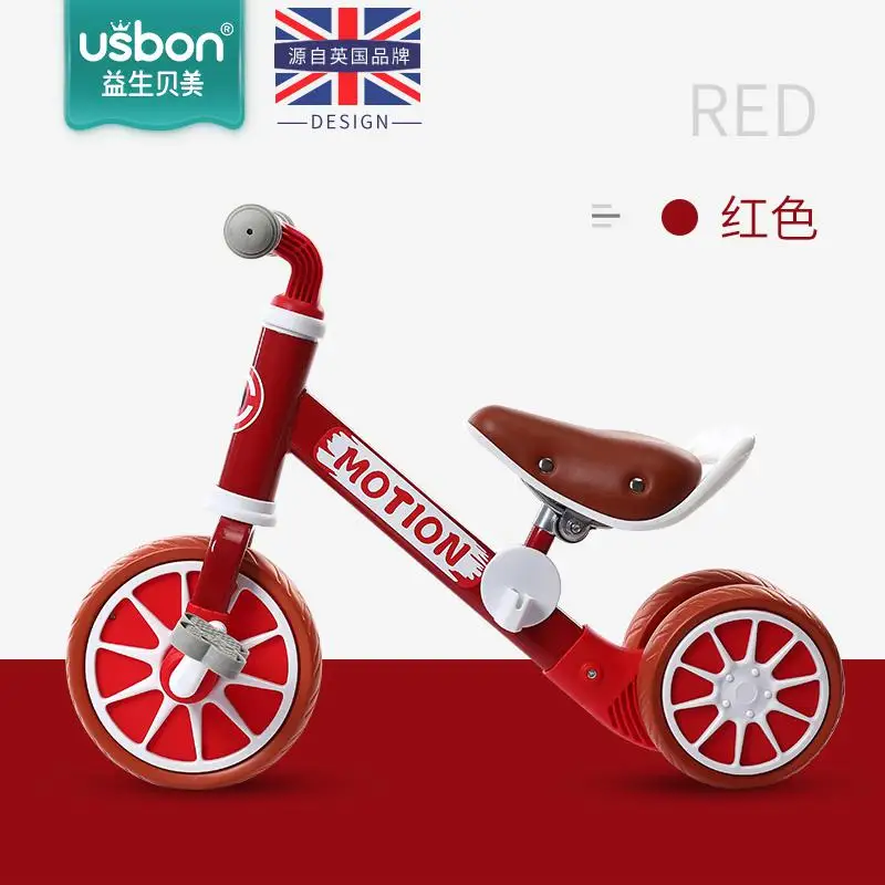 Детский балансировочный автомобиль без педали для детей 1-3-6 лет, скользящий детский велосипед двойного назначения - Цвет: Red