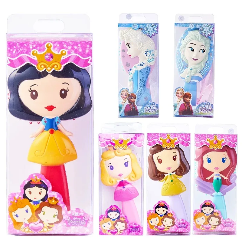 Настоящая расческа disney Frozen2 Elsa Белоснежка Спящая красавица Русалочка детская Массажная расческа макияж игрушки Рождественский подарок