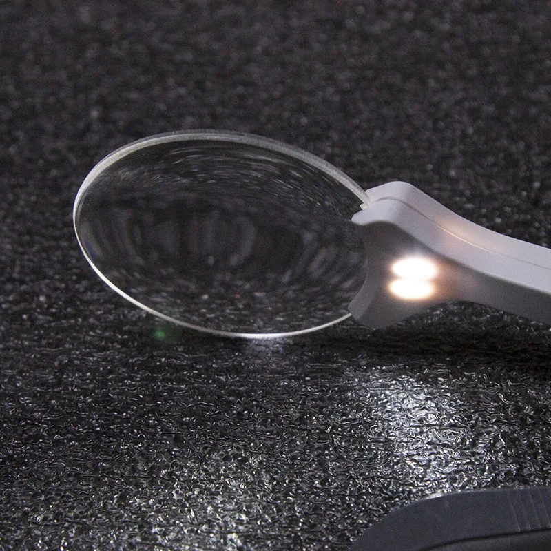 Карманный светодиодный складной пинцет с подсветкой 5x Портативный зажим увеличительное стекло для чтения с светодиодный подсветкой