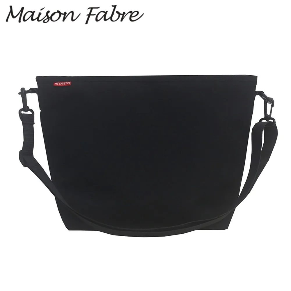 black Maison Fabre Casual Bag Men Women Canvas Crossbody Bags Solid Girls Zipper Messenger Bags Fashion Couple Large Capacity Handbags - Цвет: black