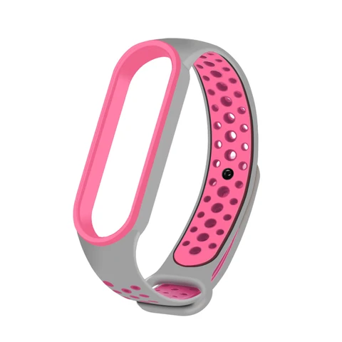 Strap for Xiaomi Mi Band 5 6 4 3 Porous Anti-Sweat Double Color Bracelet Sport Breathable Strap Replacement Wrist Strap
