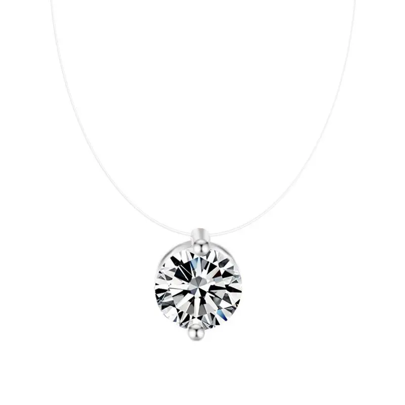 Женское Ожерелье чокер из прозрачной лески|Ожерелья с подвеской| |